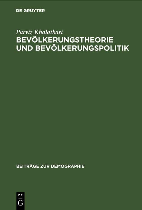 Produktbild: Bev&ouml;lkerungstheorie und Bev&ouml;lkerungspolitik