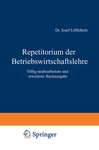 Produktbild: Repetitorium der Betriebswirtschaftslehre
