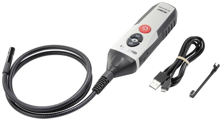 Produktbild: VOLTCRAFT BS-26+IP WIFI Endoskop Sonden-&Oslash;: 9mm Sonden-L&auml;nge: 1m