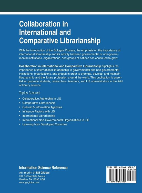 Produktbild: Collaboration in International and Comparative Librarianship