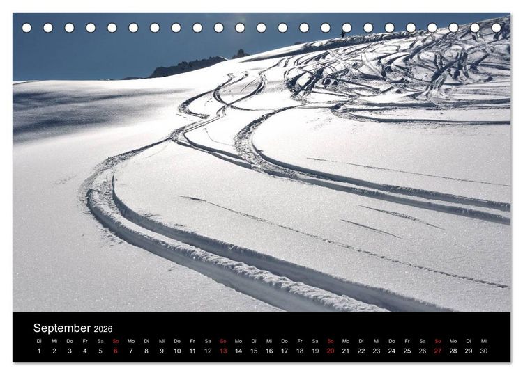 Produktbild: Die Seiser Alm im Winter (Tischkalender 2026 DIN A5 quer), CALVENDO Monatskalender