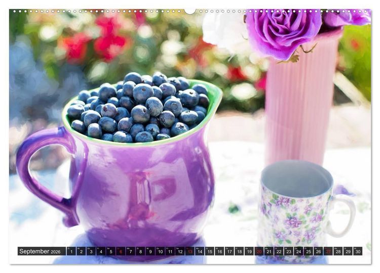 Produktbild: Superfood Blaubeere. Ich esse gerne Heidelbeeren! (Wandkalender 2026 DIN A2 quer), CALVENDO Monatskalender