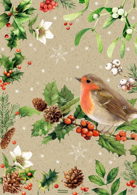 Produktbild: A5-Graspapier-Adventskalender &ndash; Zauber der Winternatur