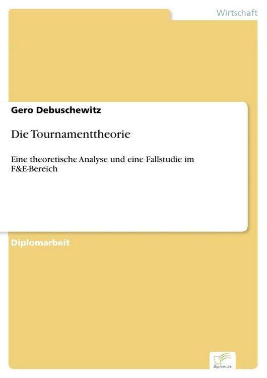 Produktbild: Die Tournamenttheorie