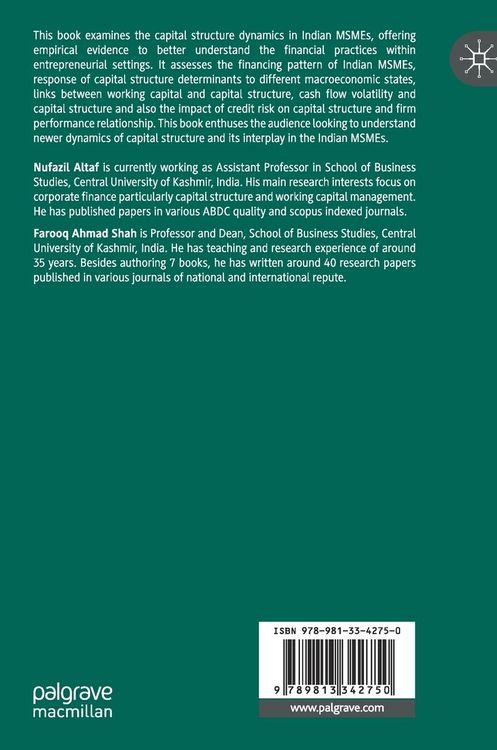 Produktbild: Capital Structure Dynamics in Indian MSMEs