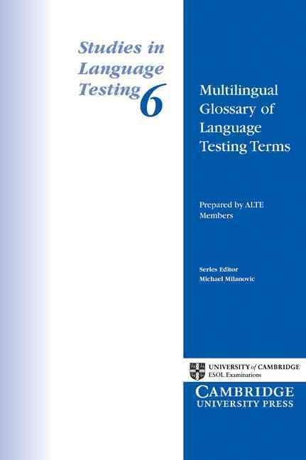 Produktbild: Multilingual Glossary of Language Testing Terms