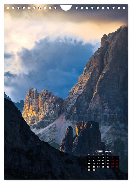 Produktbild: Dolomiten - Reise um die bleichen Berge zu entdecken (Wandkalender 2026 DIN A4 hoch), CALVENDO Monatskalender