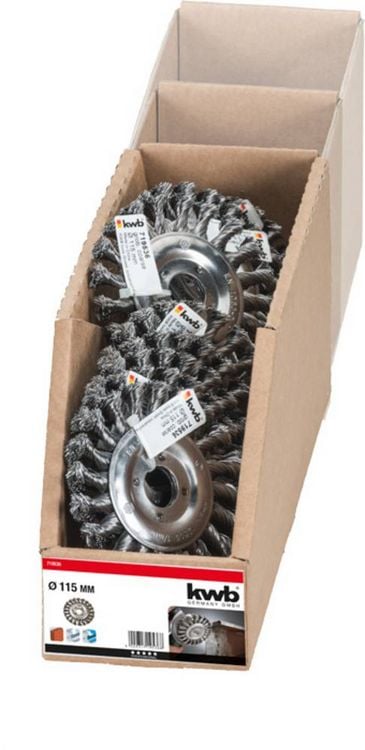 Produktbild: kwb AGGRESSO-FLEX&reg; Scheibenb&uuml;rsten, gezopfter HSS-Stahldraht f&uuml;r Einsatz mit Winkelschleifer 719536 1 St.