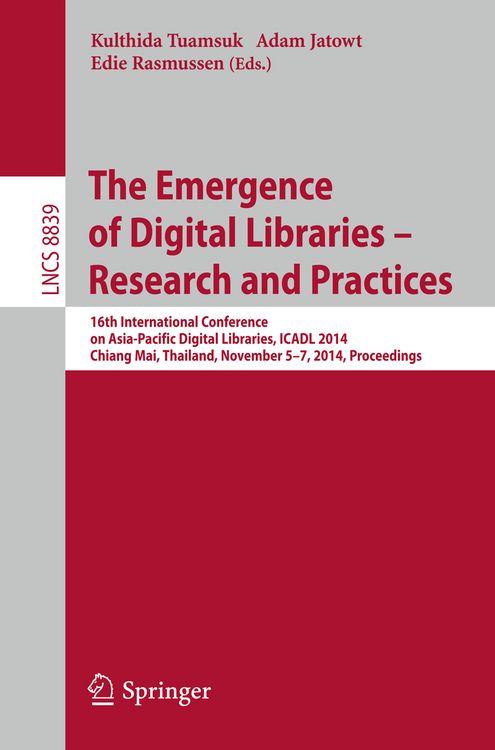 Produktbild: The Emergence of Digital Libraries -- Research and Practices