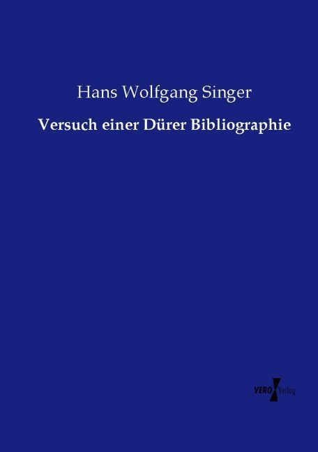 Produktbild: Versuch einer D&uuml;rer Bibliographie