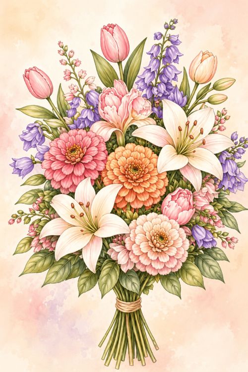 Produktbild: Blumenstr&auml;u&szlig;e &ndash; Blumen Malbuch f&uuml;r Erwachsene mit 50 sch&ouml;nen Ausmalbildern