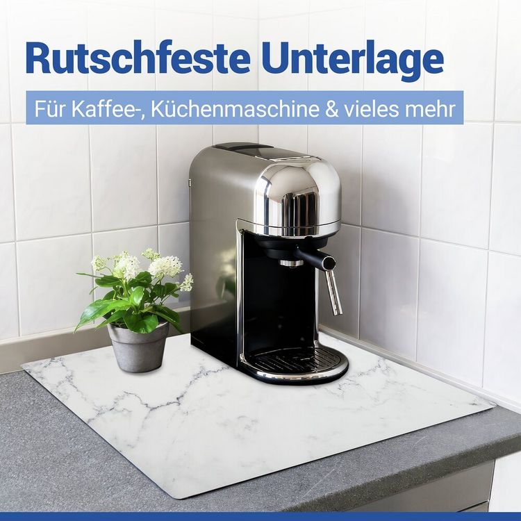 Produktbild: Schutzabdeckmatte Mod. Marmor 60 x 52 cm, hitzebest&auml;ndige Schutzmatte f&uuml;r Kochfelder