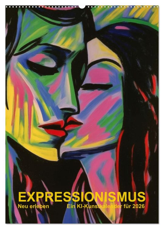 Produktbild: EXPRESSIONISMUS Neu Erleben Ein KI-Kunstkalender (Wandkalender 2026 DIN A2 hoch), CALVENDO Monatskalender