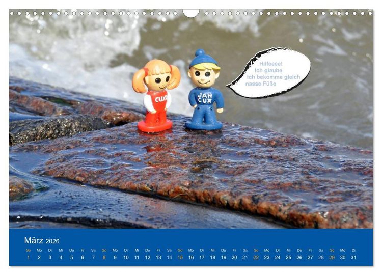 Produktbild: An der Waterkant mit Jan Cux und Cuxi (Wandkalender 2026 DIN A3 quer), CALVENDO Monatskalender