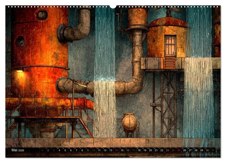 Produktbild: Die faszinierende Welt der industriellen &Auml;sthetik (Wandkalender 2026 DIN A2 quer), CALVENDO Monatskalender