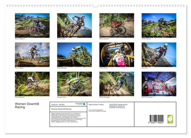 Produktbild: Women Downhill Racing (hochwertiger Premium Wandkalender 2026 DIN A2 quer), Kunstdruck in Hochglanz
