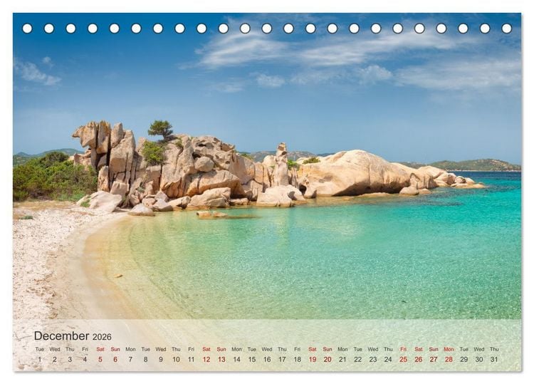 Produktbild: Wonderful Sardinia (Desk Calendar 2026 DIN A5 landscape), CALVENDO 12 Month DeskCalendar