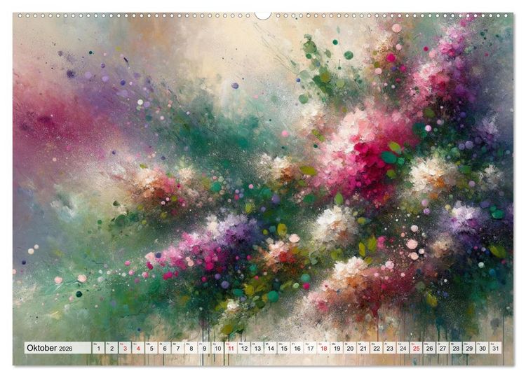 Produktbild: Action Painting: Die Energie der Gef&uuml;hlslandschaften (hochwertiger Premium Wandkalender 2026 DIN A2 quer), Kunstdruck in Hochglanz