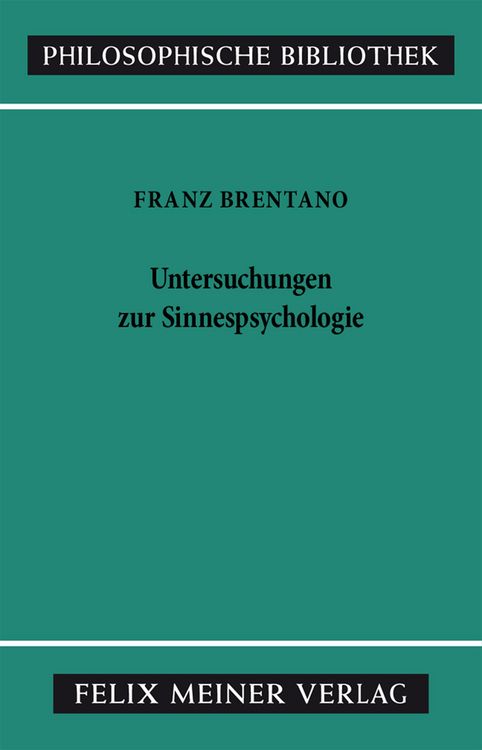 Produktbild: Untersuchungen zur Sinnespsychologie