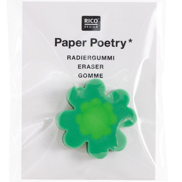 Produktbild: Radiergummi Kleeblatt Neongr&uuml;n