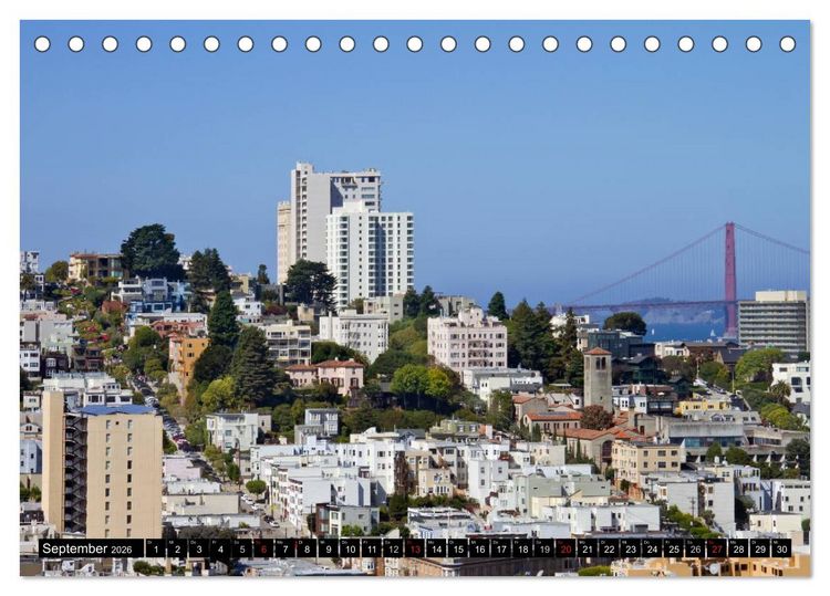 Produktbild: San Francisco - Traumstadt in Kalifornien (Tischkalender 2026 DIN A5 quer), CALVENDO Monatskalender