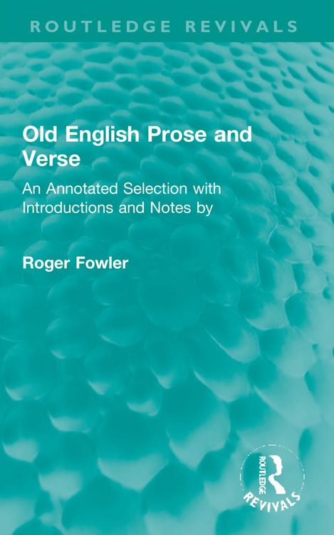 Produktbild: Fowler, R: Old English Prose and Verse