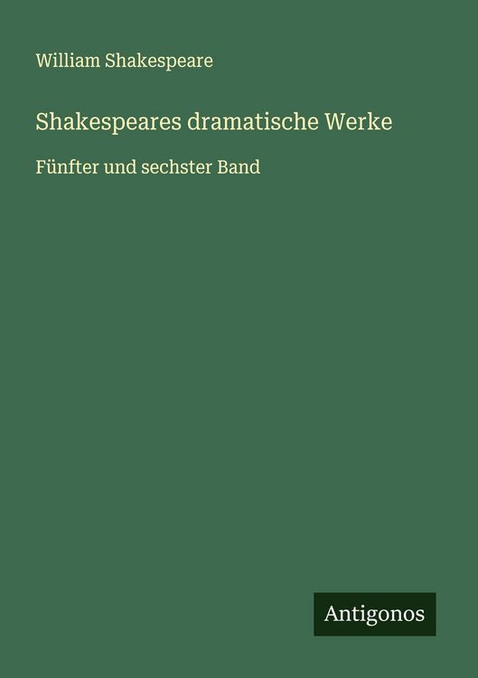 Produktbild: Shakespeares dramatische Werke