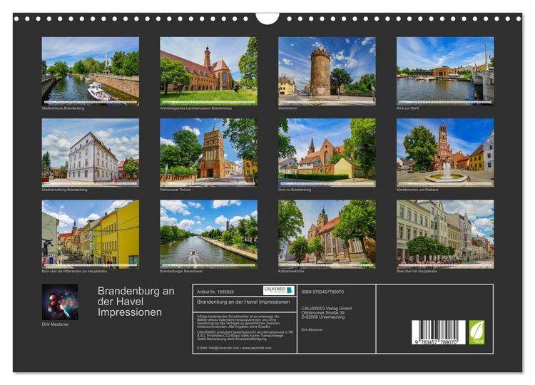 Produktbild: Brandenburg an der Havel Impressionen (Wandkalender 2026 DIN A3 quer), CALVENDO Monatskalender