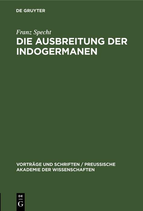 Produktbild: Die Ausbreitung der Indogermanen