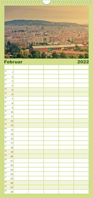 Produktbild: Familienplaner Barcelona - Stadtansichten (Wandkalender 2022 , 21 cm x 45 cm, hoch)