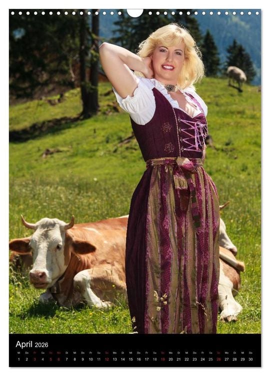 Produktbild: Bayerischer Dirndlkalender (Wandkalender 2026 DIN A3 hoch), CALVENDO Monatskalender