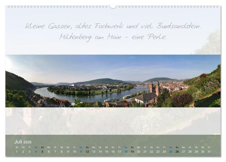 Produktbild: Main Rundblick (hochwertiger Premium Wandkalender 2026 DIN A2 quer), Kunstdruck in Hochglanz