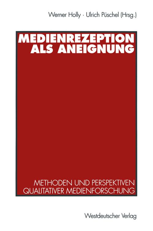 Produktbild: Medienrezeption als Aneignung