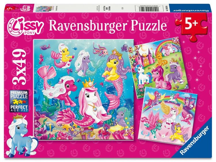 Produktbild: Kinderpuzzle 3x49 Teile - Lissy Pony - Zauberhafte Welten!