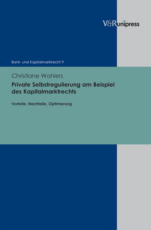 Produktbild: Private Selbstregulierung am Beispiel des Kapitalmarktrechts