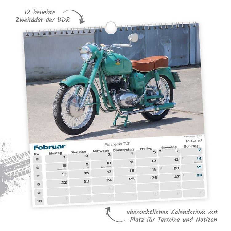 Produktbild: TR&Ouml;TSCH - Technikkalender DDR-Zweir&auml;der 2027