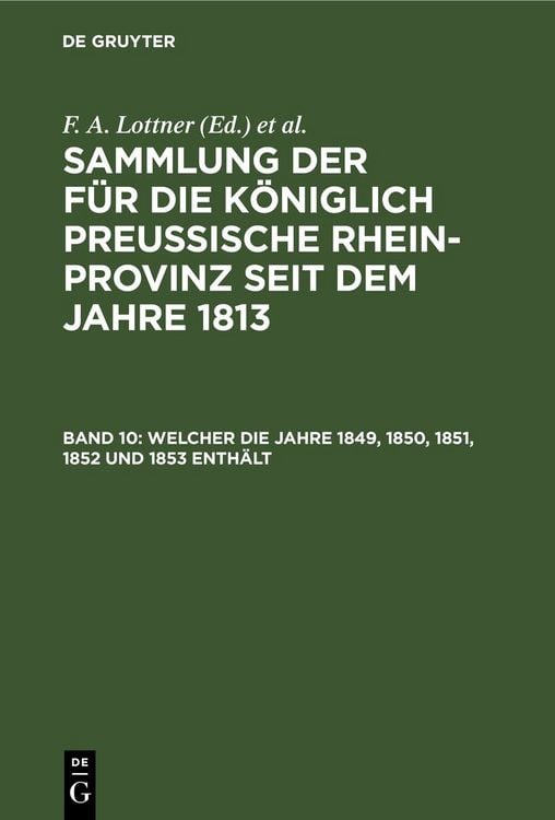Produktbild: Welcher die Jahre 1849, 1850, 1851, 1852 und 1853 enth&auml;lt