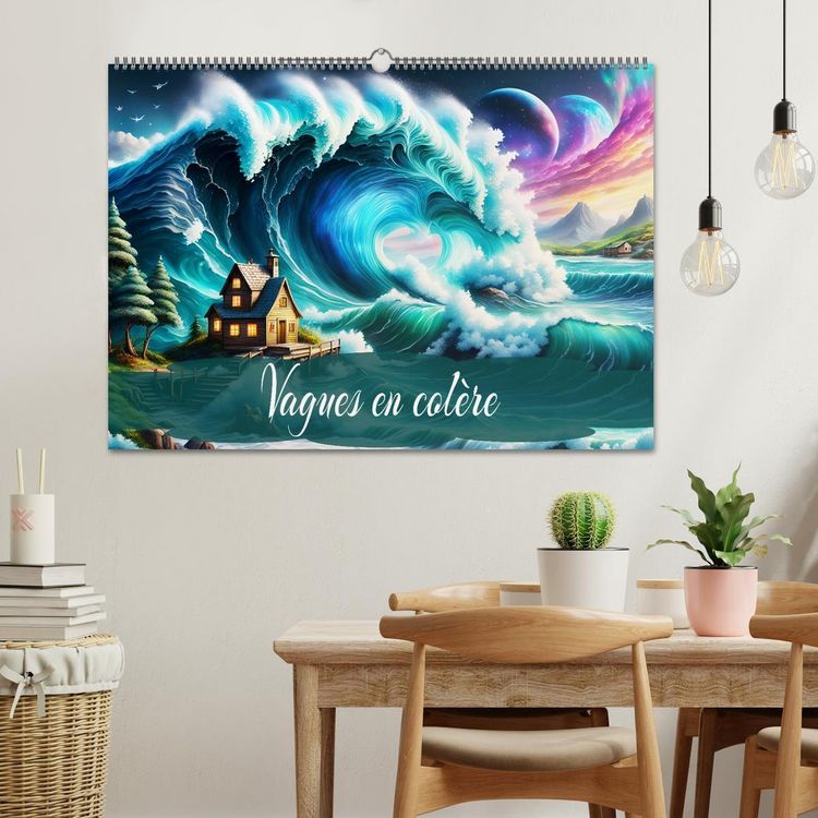 Produktbild: Vagues en col&egrave;re (Calendrier mural 2026 DIN A2 vertical), CALVENDO calendrier mensuel