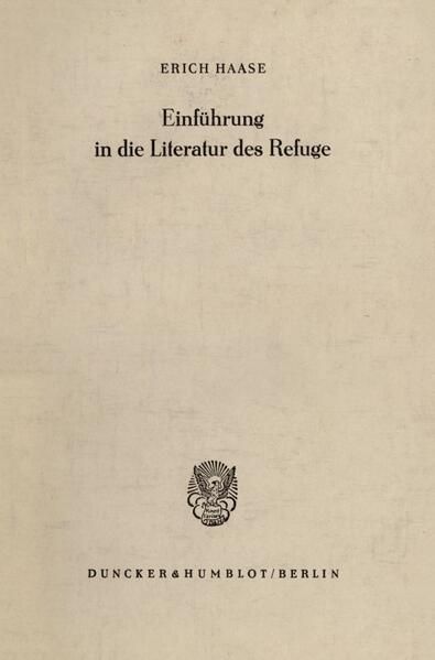 Produktbild: Einf&uuml;hrung in die Literatur des Refuge.