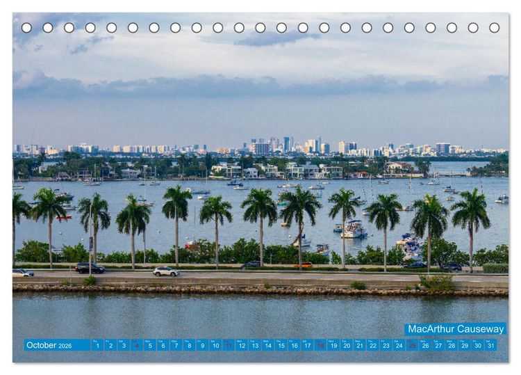 Produktbild: Colorful Miami (Desk Calendar 2026 DIN A5 landscape), CALVENDO 12 Month DeskCalendar