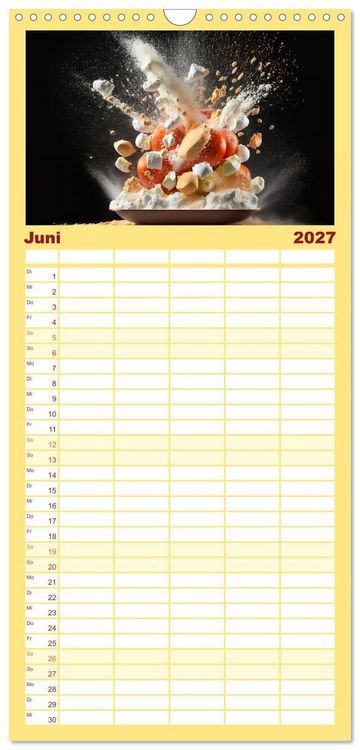 Produktbild: Familienplaner 2027 - Italienische Gerichte mit 5 Spalten (Wandkalender, 21 x 45 cm) CALVENDO
