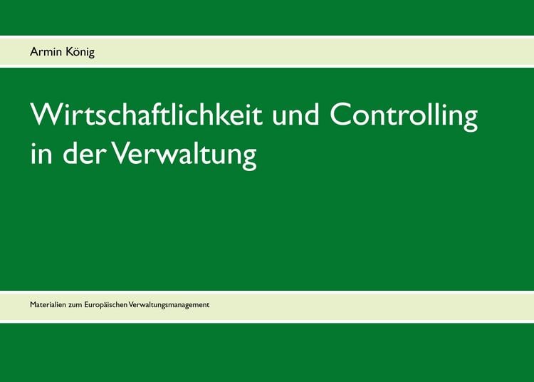Produktbild: Wirtschaftlichkeit und Controlling in der Verwaltung