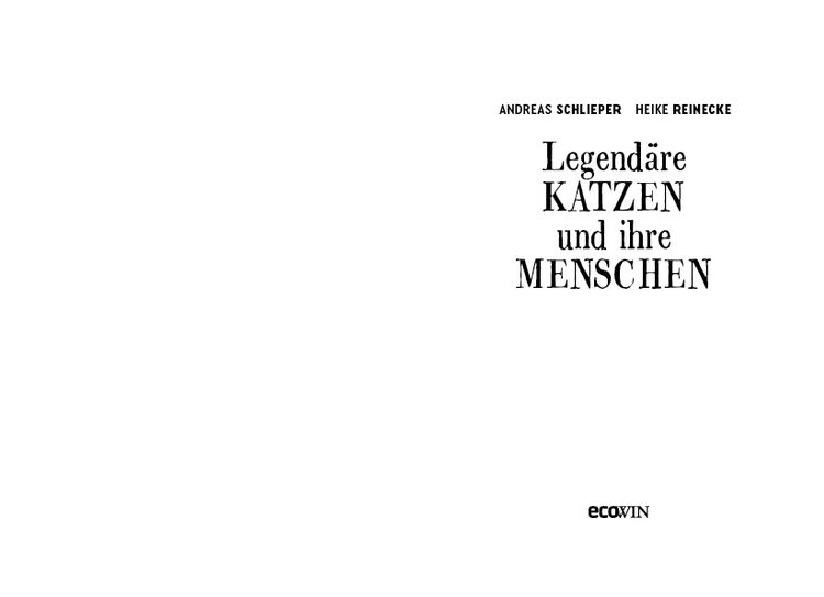 Produktbild: Legend&auml;re Katzen und ihre Menschen