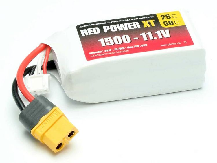 Produktbild: Red Power Modellbau-Akkupack (LiPo) 11.1V 1500 mAh Softcase XT60