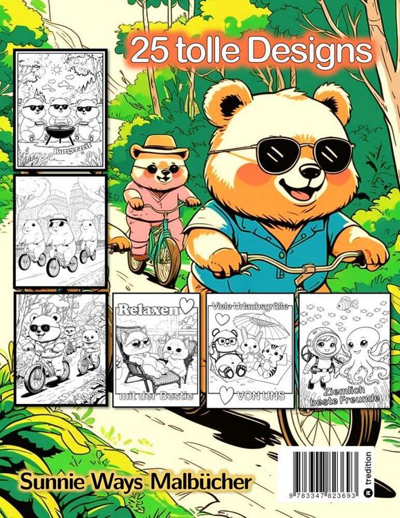 Produktbild: Sommer Malbuch f&uuml;r Kinder - Freunde Malbuch - Abenteuer Malbuch