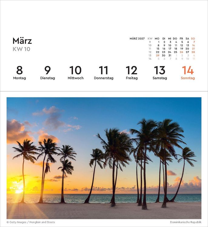 Produktbild: Urlaubsfeeling - KUNTH Postkartenkalender 2027