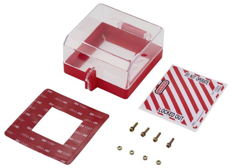 Produktbild: Sygonix SY-6872548 Abschlie&szlig;bare Schalterabdeckung 75x75mm 1St.