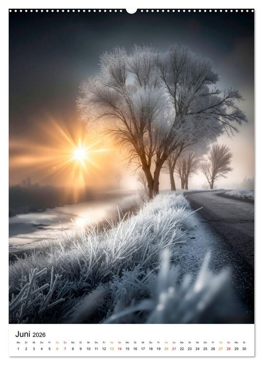Produktbild: Wintermomente - Natur im wei&szlig;en Kleid (hochwertiger Premium Wandkalender 2026 DIN A2 hoch), Kunstdruck in Hochglanz
