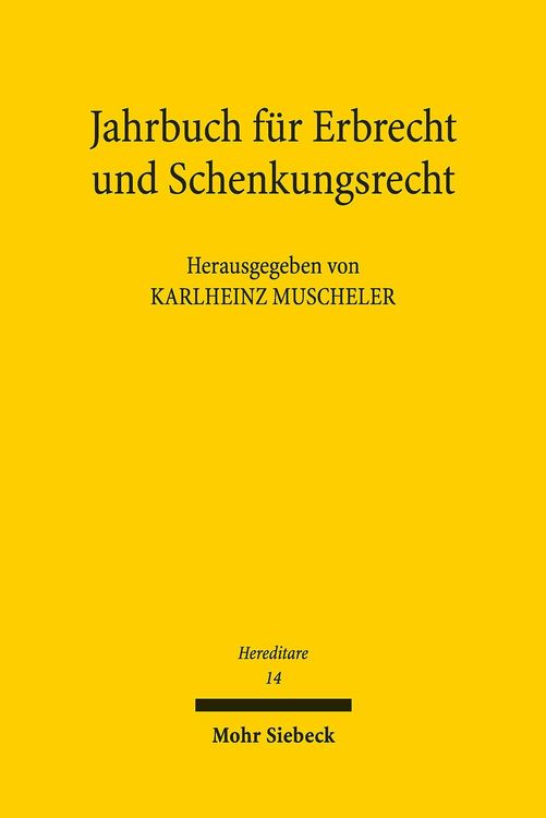 Produktbild: Jahrbuch f&uuml;r Erbrecht und Schenkungsrecht