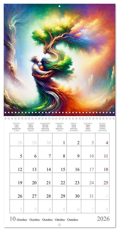 Produktbild: Arbres de l'amour (Calendrier mural carr&eacute; 2026 30x30 cm) Calendrier double avec une page pour vos prises de notes